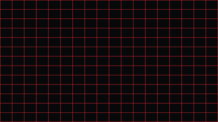 Red grid pattern on a black background, creating a simple and modern abstract design