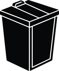 Collapsible Container Silhouette Vector Art Illustration