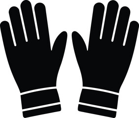 Obraz premium Gloves Silhouette Vector Art Illustration