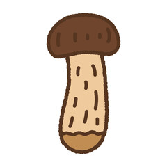 手書き風の単品アイコンイラスト　キノコ　松茸