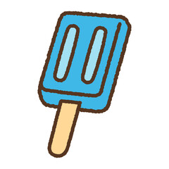 手書き風の単品アイコンイラスト　アイス　氷菓子