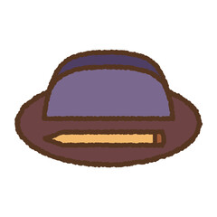 手書き風の単品アイコンイラスト　和菓子　羊羹
