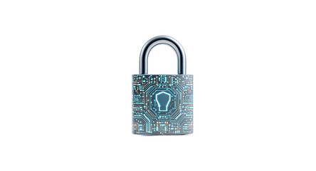 Digital Security Padlock with Illuminated Circuit Board