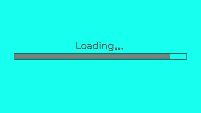 Clean loading progress bar motion animation for modern interface 4K UHD.