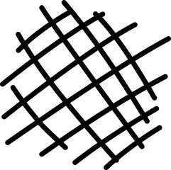 Crosshatch Mesh Sketch, Simple grid crosshatch doodle