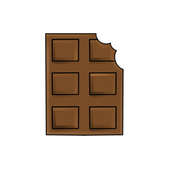 chocolate bar isolated on white