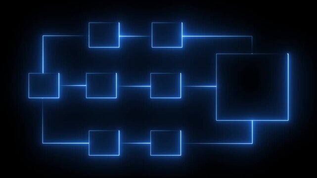 Ai tools or neon box. Multi function for Agentic AI technology motion background. Multi agent  systems, Automate daily Tasks Smart  solutions improve efficiency, Automate repetitive work. 4k