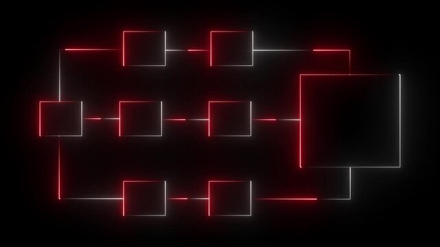 Ai tools or neon box. Multi function for Agentic AI technology motion background. Multi agent  systems, Automate daily Tasks Smart  solutions improve efficiency, Automate repetitive work. 4k