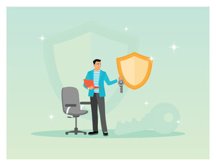 Data access concept. Data access and cybersecurity.