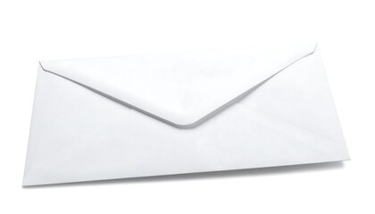 Blank white envelope on white background