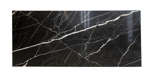 Luxurious Marble: A high-angle perspective captures a black marble slab, the intricate natural veining providing a touch of opulence and elegance.