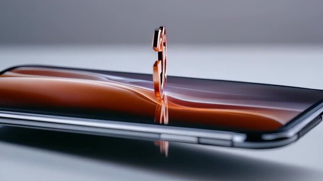 New 6G technology displayed on a modern smartphone with a sleek design and reflective surface