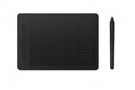 Graphics tablet with stylus for professional digital drawing