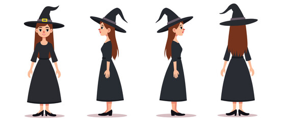 Witch Character in Different Poses
