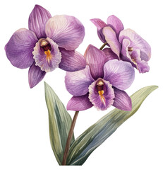 Obraz premium Close-up beauty of vibrant orchids in a botanical garden artwork