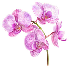 Obraz premium Delicate orchid blooms showcase nature botanical art garden close-up