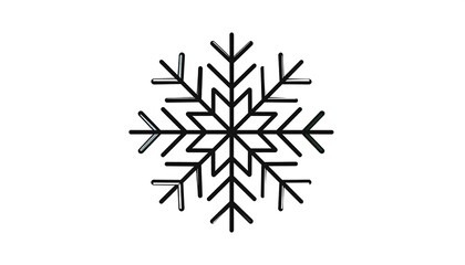 Simple black outline snowflake graphic