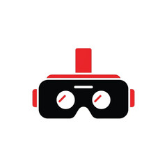 VR Headset Icon for Virtual Reality Gaming Technology