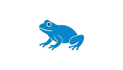 Simple blue frog graphic