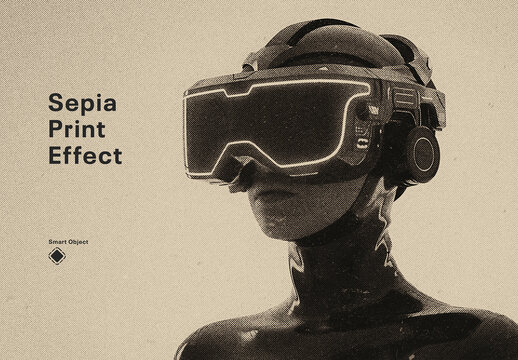 Vintage Sepia Print Photo Effect