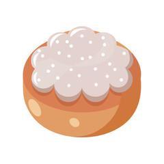 isolated icing sugar on white background