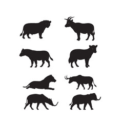 Animal Silhouette Vector for Nature, Wildlife, and Minimalist Design Concepts