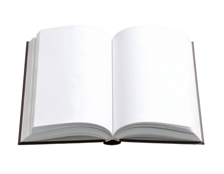 Open blank book invites your story, knowledge, or creative ideas to unfold on crisp white pages