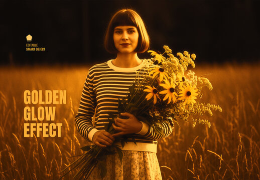 Dreamy Golden Glow Photo Effect