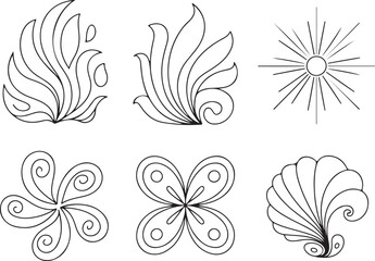 Pinstripe Decorative Art Style Vector Illustration Design