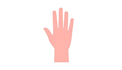 Obraz premium Simple, light-pink hand raised