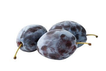 透明背景（png）に3つのプルーン
