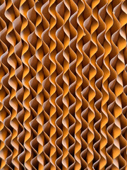 The image is of a brown object with a wavy texture