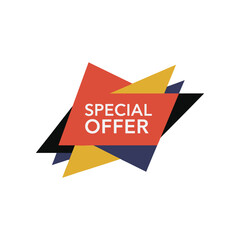 Special Offer Sale Banner – Colorful Geometric Shapes Promotion Design