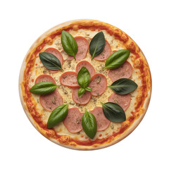traditional italian pizza isolated on white background