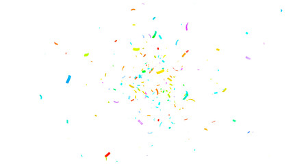 Multicolor confetti abstract background, Realistic Confetti on transparent. Colorful confetti explosion isolated on transparent background. 3D Golden Confetti PNG. Festival Colorful Gold Dust Sparkle.