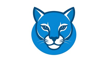 Obraz premium Simple, stylized cat head graphic