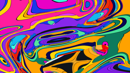 Colorful abstract liquid and fluid background for banner