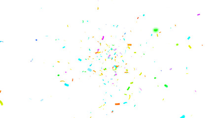 Multicolor confetti abstract background, Realistic Confetti on transparent. Colorful confetti explosion isolated on transparent background. 3D Golden Confetti PNG. Festival Colorful Gold Dust Sparkle.