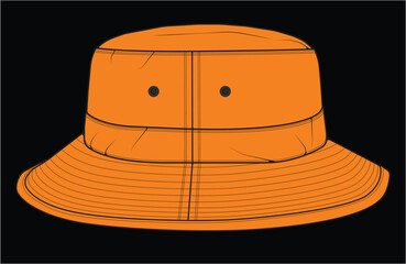 Orange Bucket Hat.eps