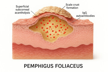 Pemphigus Foliaceus Skin Condition Illustration