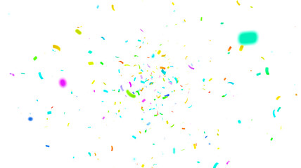 Multicolor confetti abstract background, Realistic Confetti on transparent. Colorful confetti explosion isolated on transparent background. 3D Golden Confetti PNG. Festival Colorful Gold Dust Sparkle.