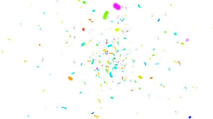 Multicolor confetti abstract background, Realistic Confetti on transparent. Colorful confetti explosion isolated on transparent background. 3D Golden Confetti PNG. Festival Colorful Gold Dust Sparkle.