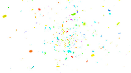 Multicolor confetti abstract background, Realistic Confetti on transparent. Colorful confetti explosion isolated on transparent background. 3D Golden Confetti PNG. Festival Colorful Gold Dust Sparkle.