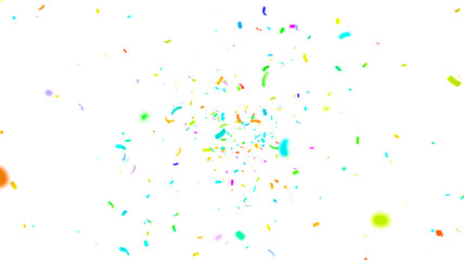 Multicolor confetti abstract background, Realistic Confetti on transparent. Colorful confetti explosion isolated on transparent background. 3D Golden Confetti PNG. Festival Colorful Gold Dust Sparkle.