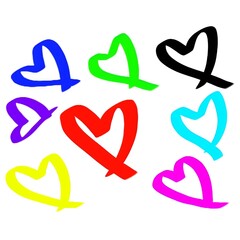 A Collection Of Handmade Hearts Art | Colorful Hearts | Please Buy For Help To Complete Our Donation Goal $1000
