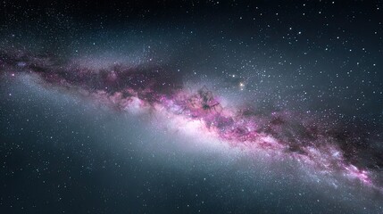 Spectacular Night Sky Displaying the Milky Way Galaxy with Countless Stars and Nebulae Against Dark Background