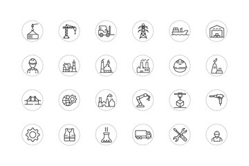 Industry Icon Vector Illustration for Factory and Manufacturing