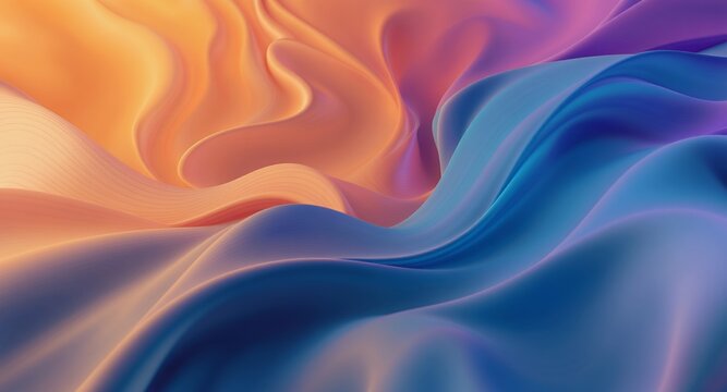 Abstract Flowing Forms with Gradient Colors