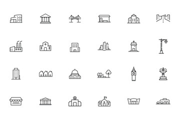 City Building Icon Vector for Urban and Real Estate Design