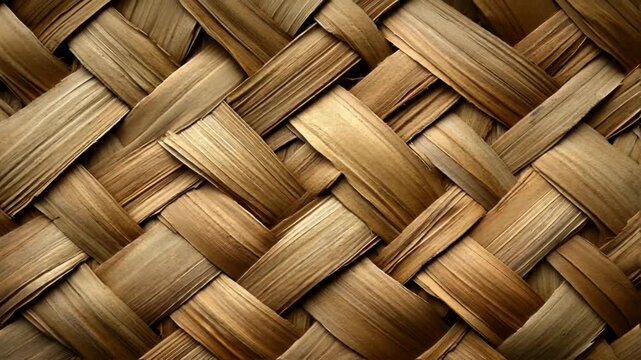 Close-up view of intricate, natural woven texture.